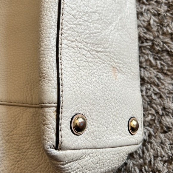 Michael Kors Off-White Leather Double Handles Pockets Tote Shoulder Bag - Picture 15 of 16